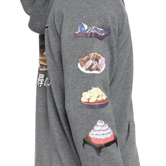 Studio Ghibli Spirited Away No-Face Food Zip Up Hoodie - Picture 3 of 4